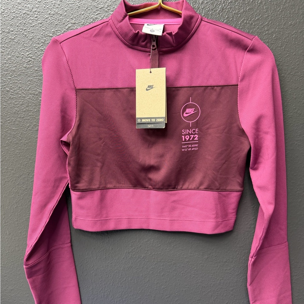 Nike Women's Two-Tone Pink Crop Top